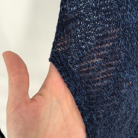 EILEEN FISHER Organic Linen Knit Sweater Top Asymmetrical Layering Lagenlook M - Picture 3 of 9